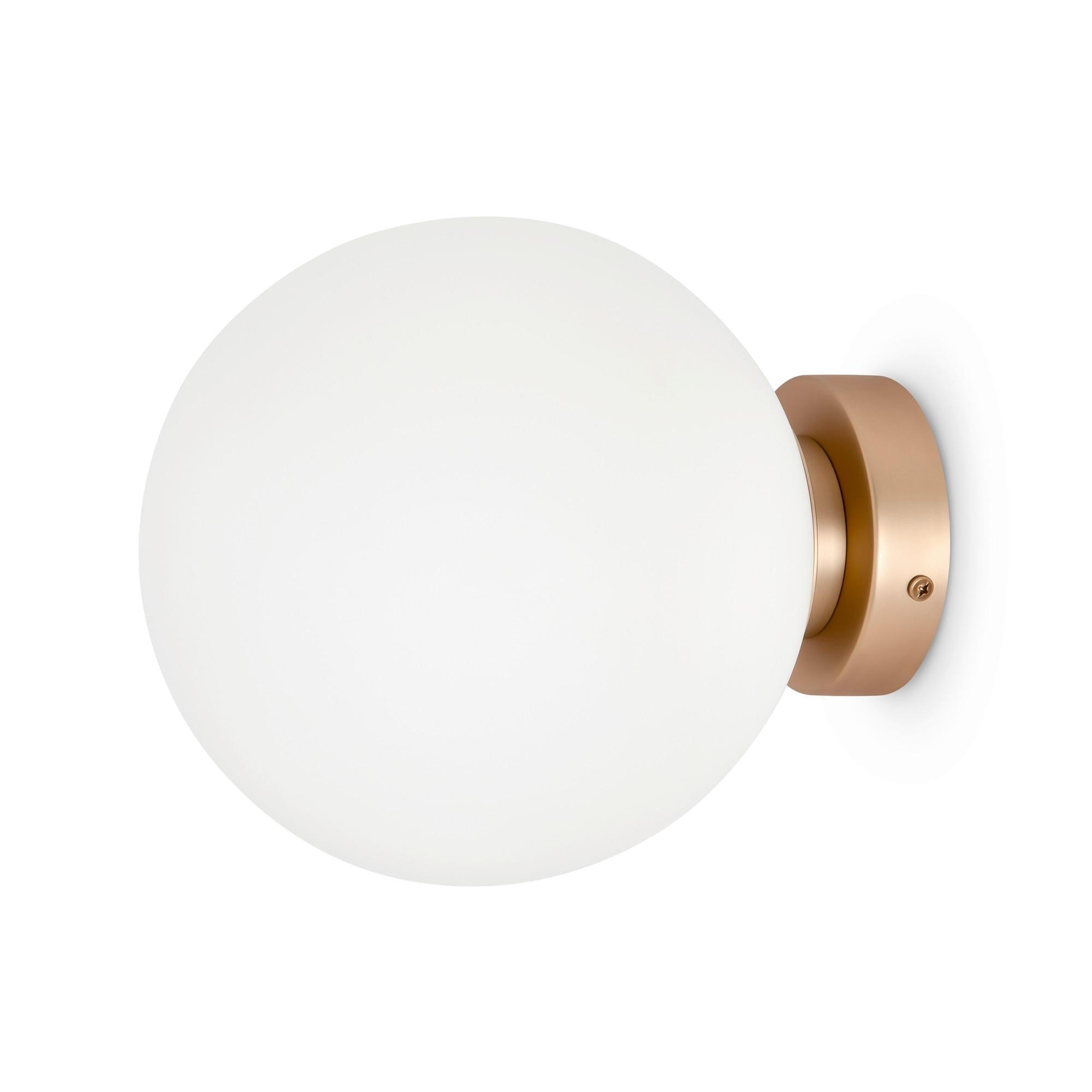 WANDLEUCHTE BASIC FORM - Goldfarben/Weiß, Trend, Glas/Metall (20/20/23cm) - MAYTONI