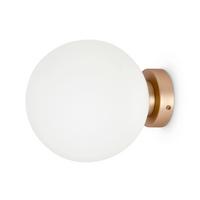 WANDLEUCHTE BASIC FORM - Goldfarben/Weiß, Trend, Glas/Metall (20/20/23cm) - MAYTONI