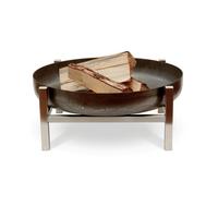 Feuerschale Cube S - Edelstahlfarben/Rostfarben, Basics, Metall (63/63/25cm)