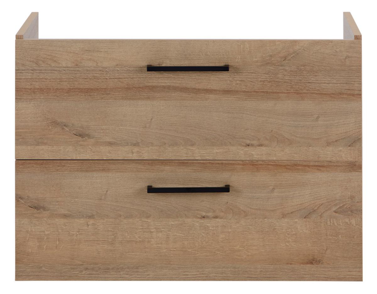 Waschbeckenunterschrank Bavelli B: 72 cm Eiche Dekor - Eichefarben, KONVENTIONELL, Holzwerkstoff (72/52/44cm)