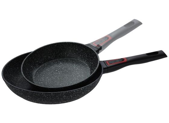 Sada Pánví Pirate - černá, Moderní, kov/umělá hmota (22 + 28cm) - Premium Living Sada Pánví Pirate - černá, Moderní, kov/umělá hmota (22 + 28cm) - Premium Living