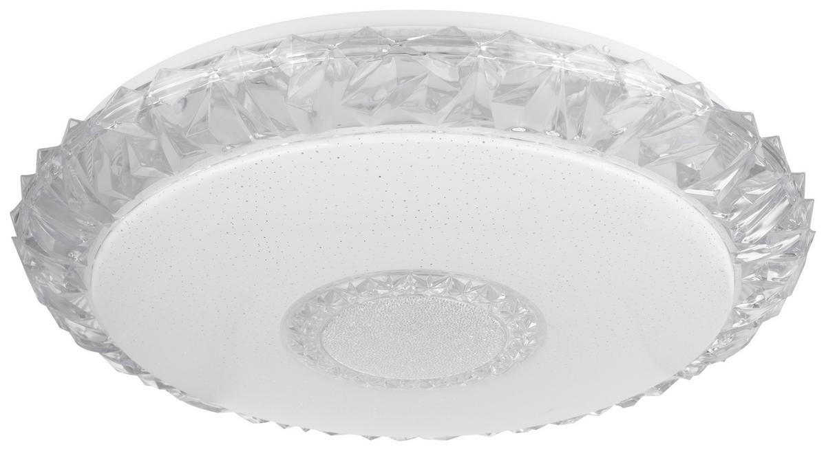 LED-Deckenleuchte Eddie Ø 50 cm Mit Smart-Steuerung - Opal/Weiß, Basics, Kunststoff/Metall (50/10cm) - Globo