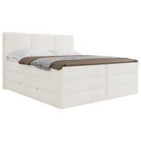 Boxspringbett Castel K - Schwarz/Weiß, MODERN, Holz/Holzwerkstoff (160/200cm) - MID.YOU