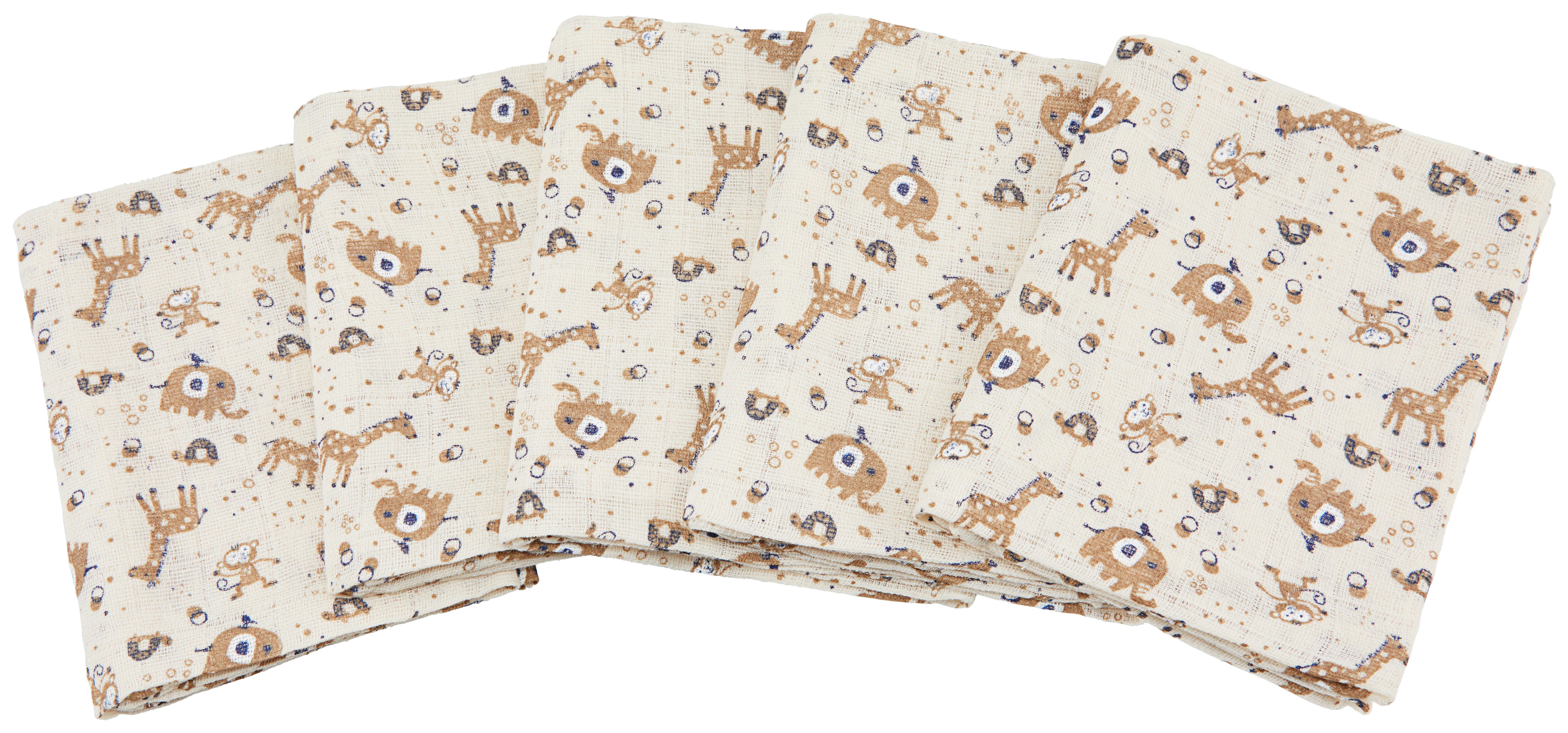 Stoffwindel Maja - 5er Pack - Beige, KONVENTIONELL, Textil (60/60cm) - BUNINO
