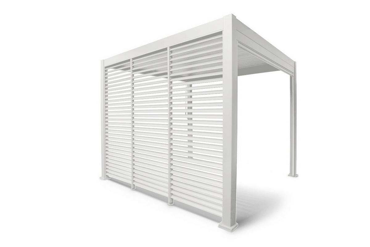 Lamellenteil Deluxe/classic Weiss - Fix - Weiß, MODERN, Metall (123,5/240/10cm) - Gardenson