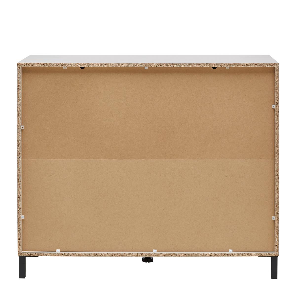 Komód Marron - kasmírszínű/fekete, Basics, faalapú anyag (106/90/40cm)