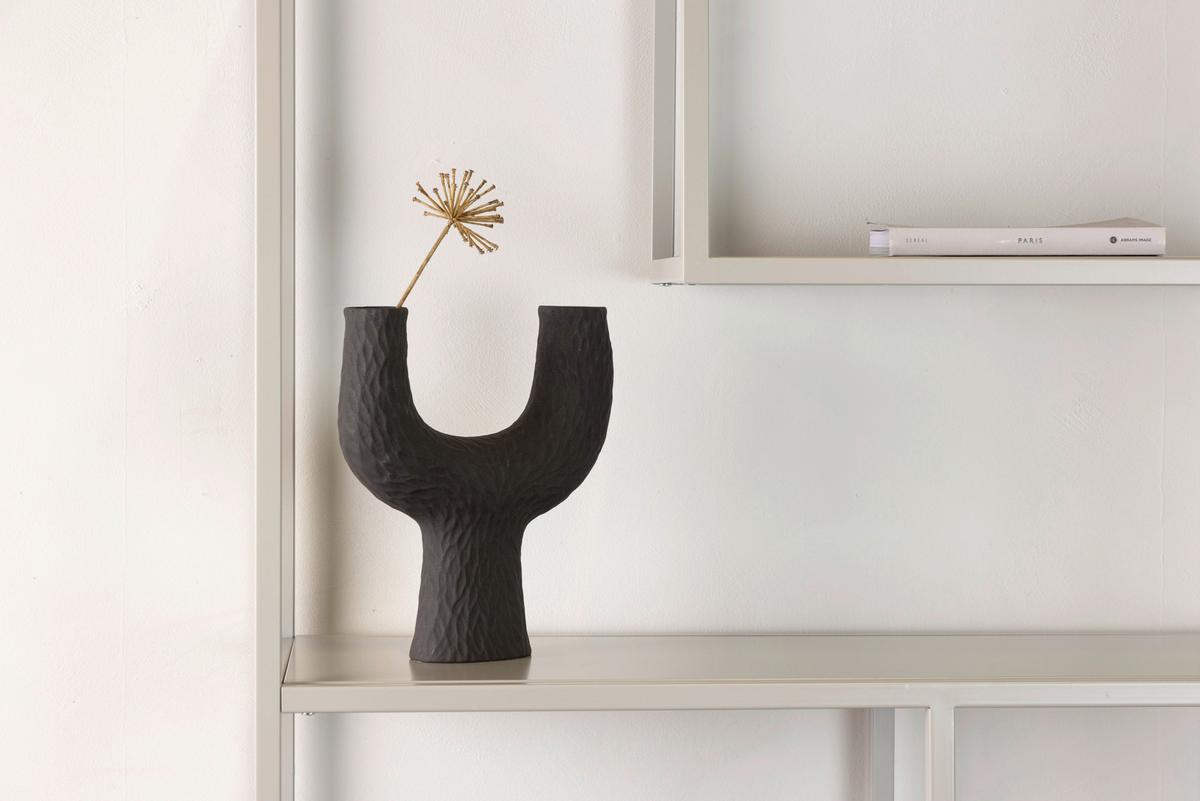 Bücherwand Staal - Beige, Design, Metall (85/188/35cm) - Livetastic