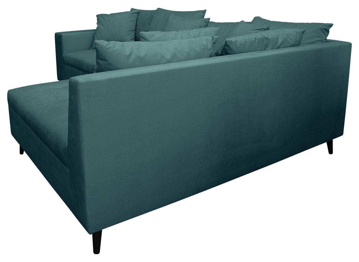Ecksofa Pruno, Petrol S: 247x174 Cm - Petrol/Schwarz, Design, Textil (247/174cm) - MID.YOU