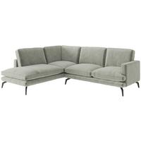 Ecksofa Bali - Hellbraun/Hellgrau, Design, Textil (202/250cm) - Livetastic
