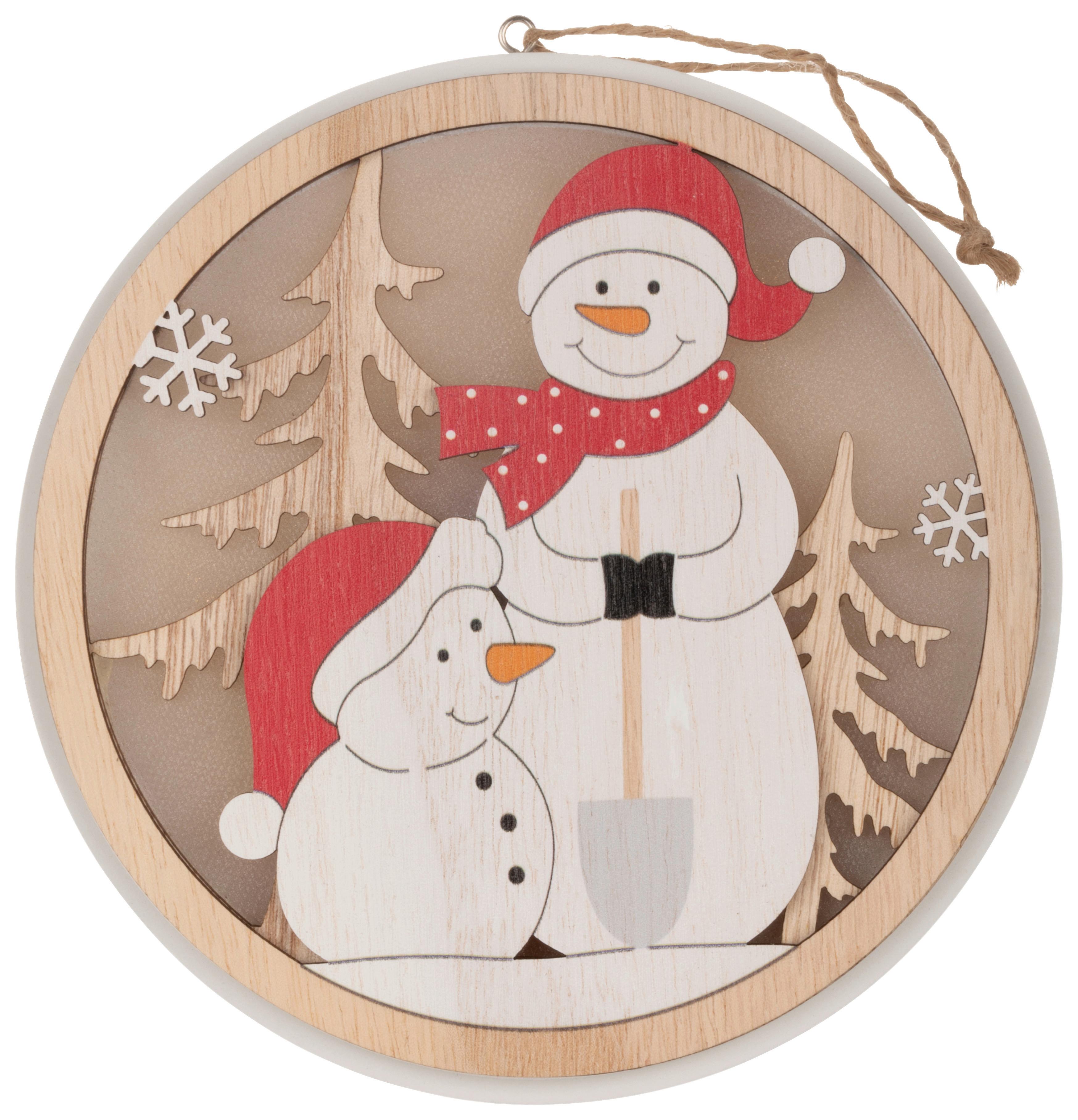 DEKORAČNÉ LED SVIETIDLO ROI -PAZ- - čierna/biela, Konventionell, drevo/plast (16,5/2cm) - Modern Living