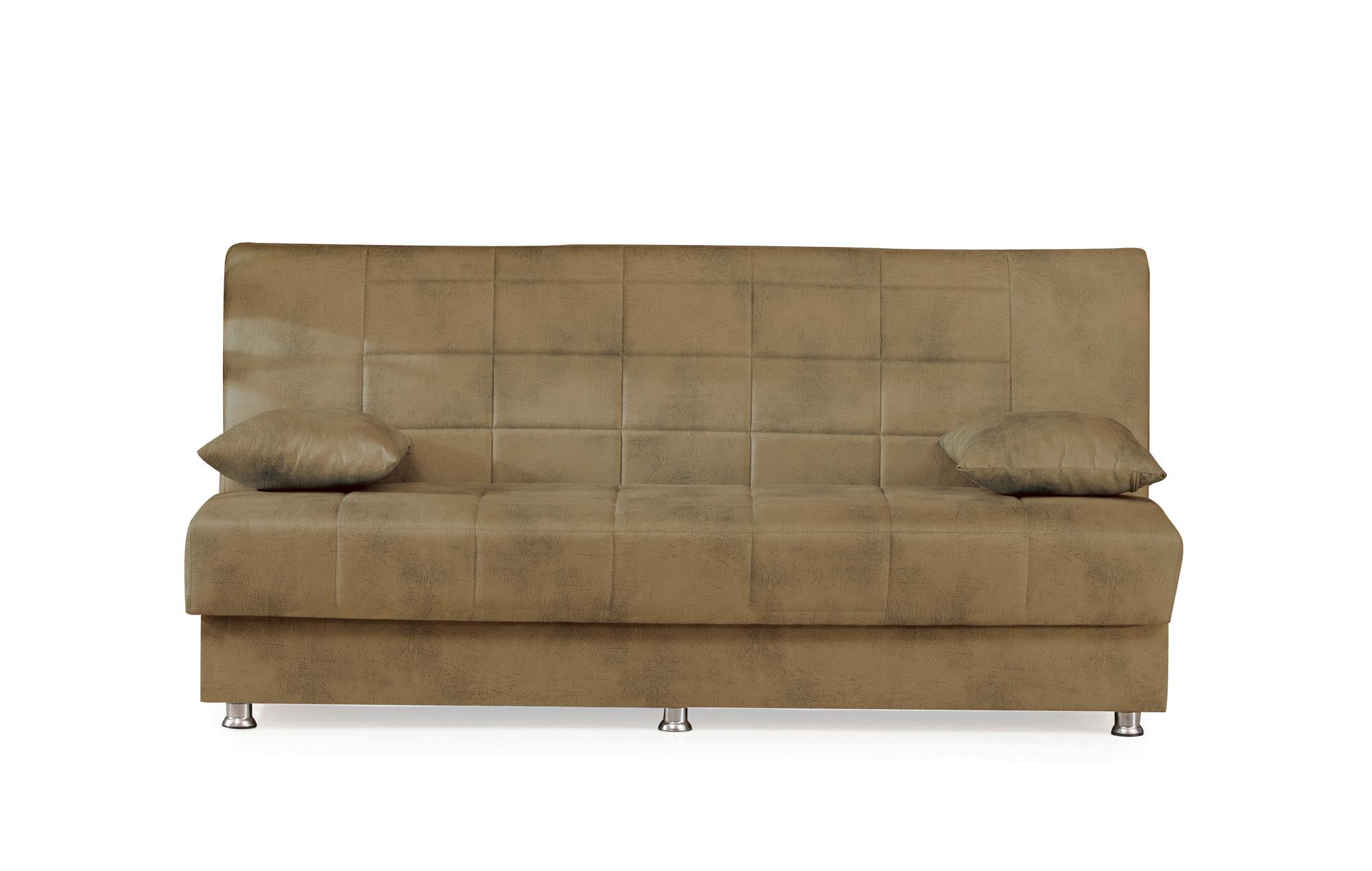 3-Sitzer-Sofa Hamilton Mit Schlaffunktion Safranfarben - Chromfarben/Gelb, Design, Textil (190/87/87cm) - Livetastic