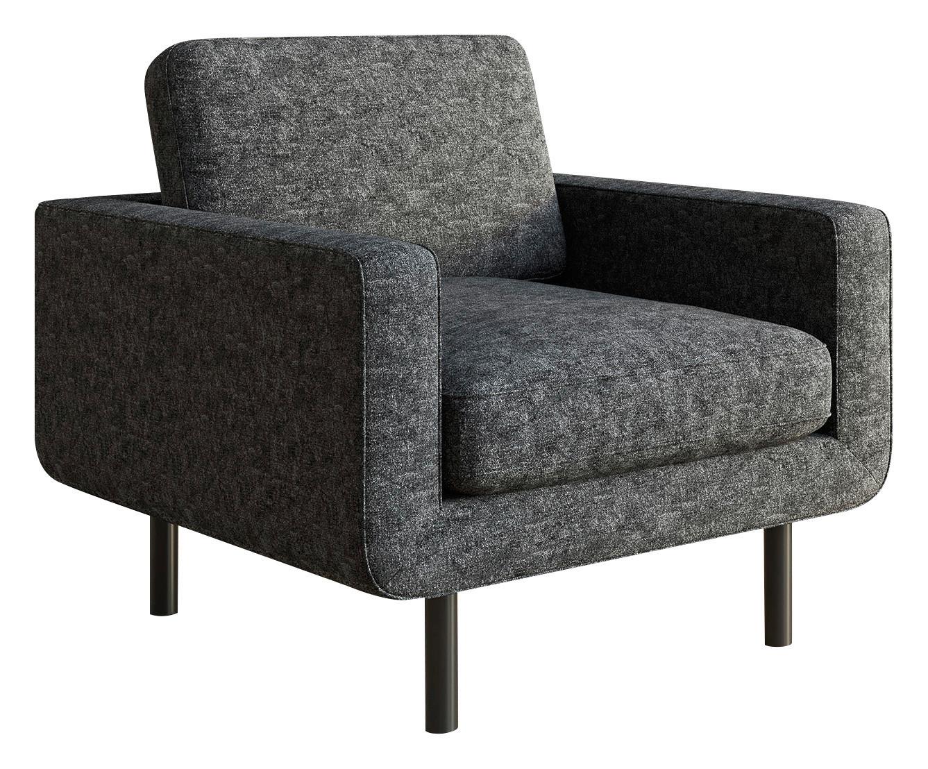 Sessel Suburban Grau B: 70 Cm - Schwarz/Grau, Design, Textil (70/80/92cm) - Livetastic
