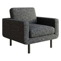 Sessel Suburban Grau B: 70 Cm - Schwarz/Grau, Design, Textil (70/80/92cm) - Livetastic
