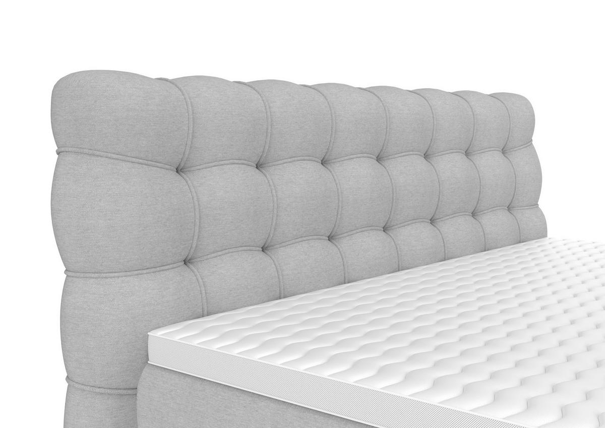 Boxspring- Ágy Scarlett 180/200cm - bézs, Konventionell, faalapú anyag/textil (180/200cm)