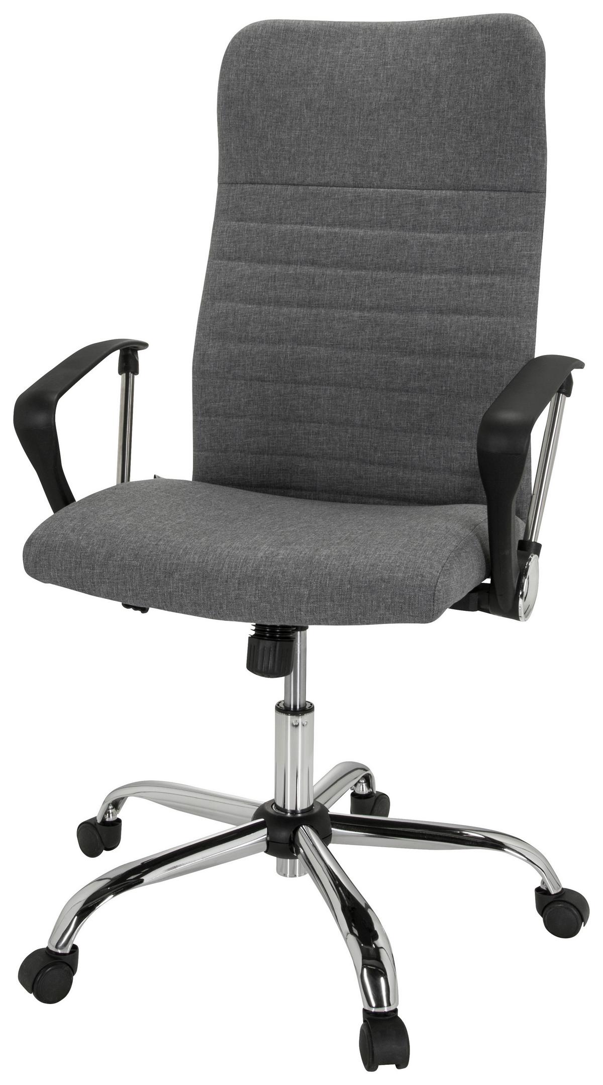 Drehstuhl Arton 40 Grau - Silberfarben/Schwarz, MODERN, Kunststoff/Textil (72/113/55cm) - MID.YOU