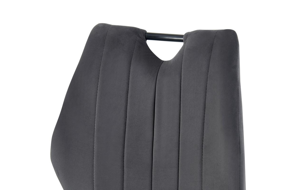 Stuhl-Set Christin Anthrazit B: 52 cm - Anthrazit/Schwarz, MODERN, Textil/Metall (52/75/58cm) - MID.YOU