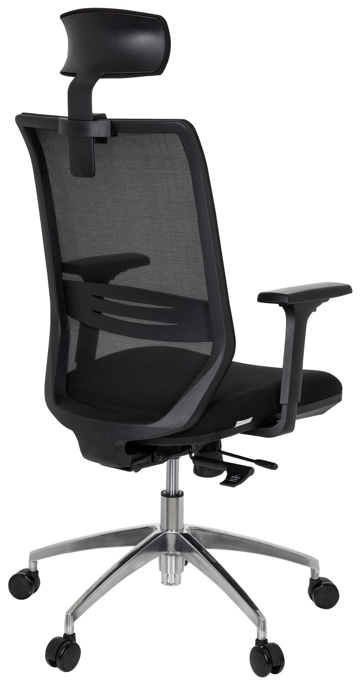 Drehstuhl Profondo Pro Armstützen Schwarz Bis 120kg - Chromfarben/Schwarz, MODERN, Kunststoff/Textil (61/138/60cm) - MID.YOU