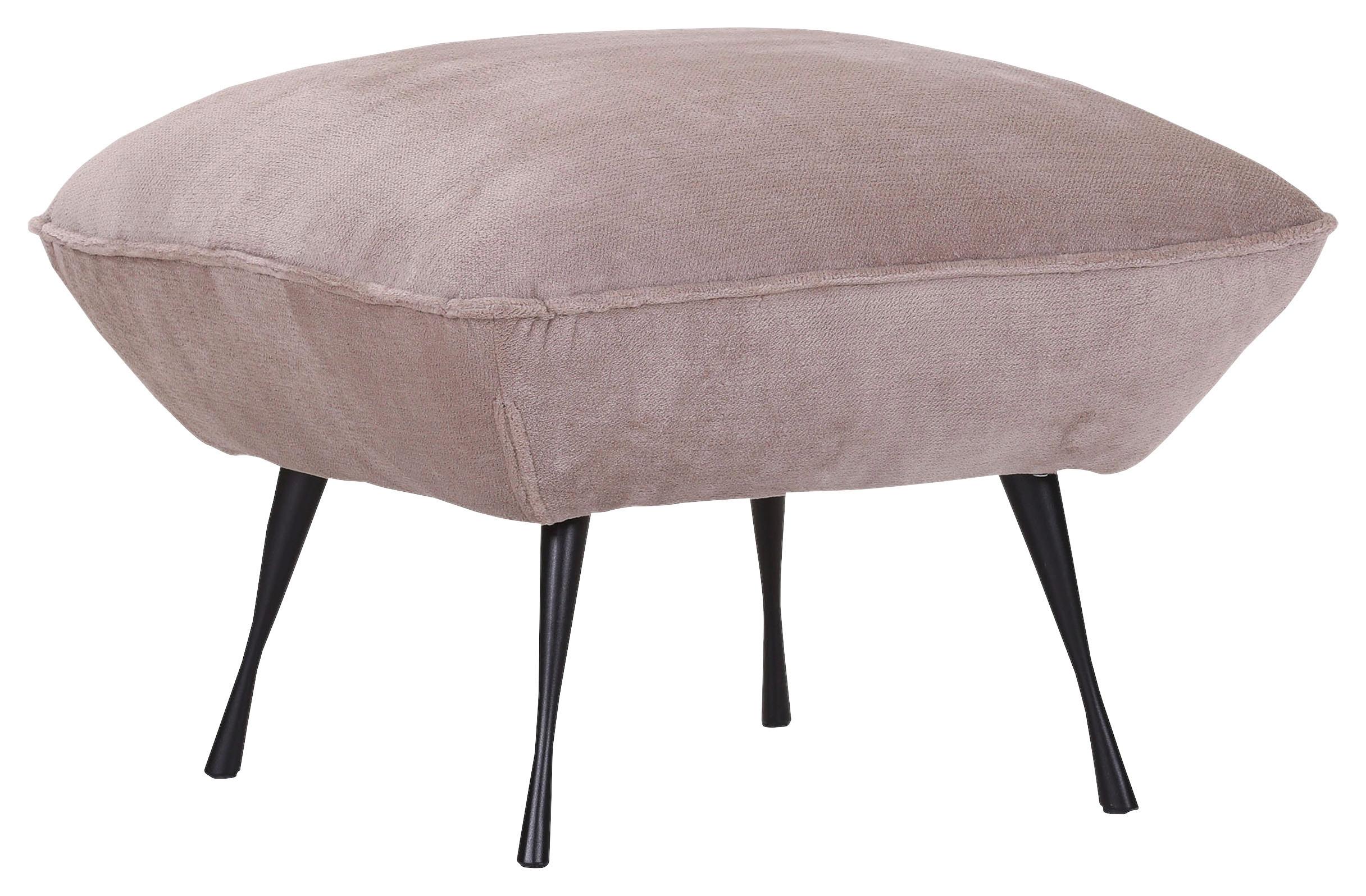 Hocker Lorris - Beige/Schwarz, KONVENTIONELL, Textil (60/49/53cm) - MID.YOU