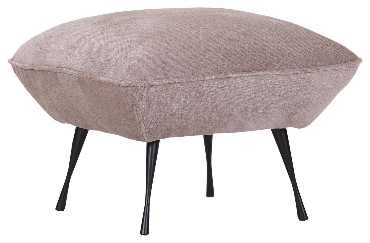 Hocker Lorris - Beige/Schwarz, KONVENTIONELL, Textil (60/49/53cm) - MID.YOU