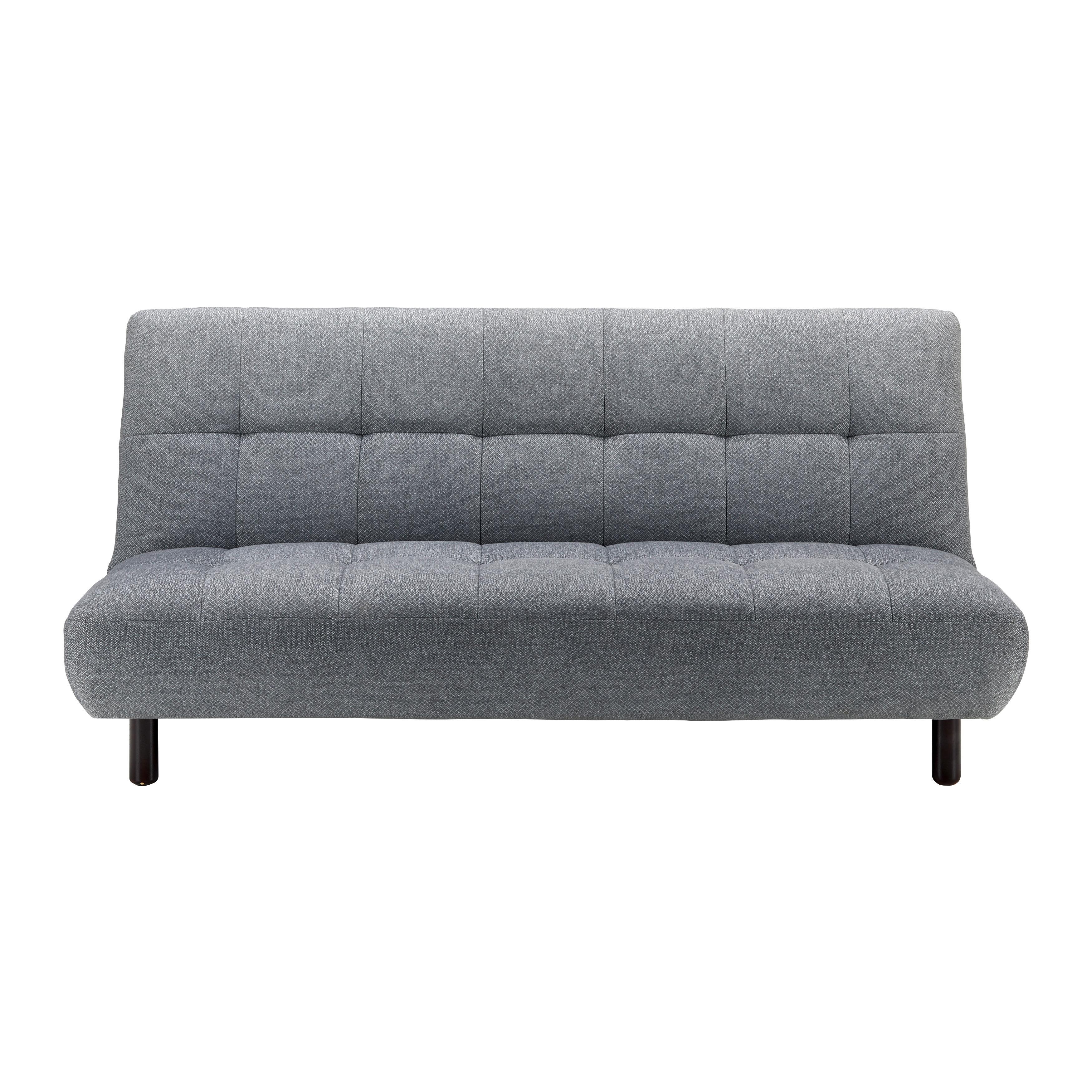 Rozkladacia Pohovka Camilla Svetlosivá - svetlosivá/tmavohnedá, Moderný, drevo/textil (186/90/106cm) - Bessagi Home