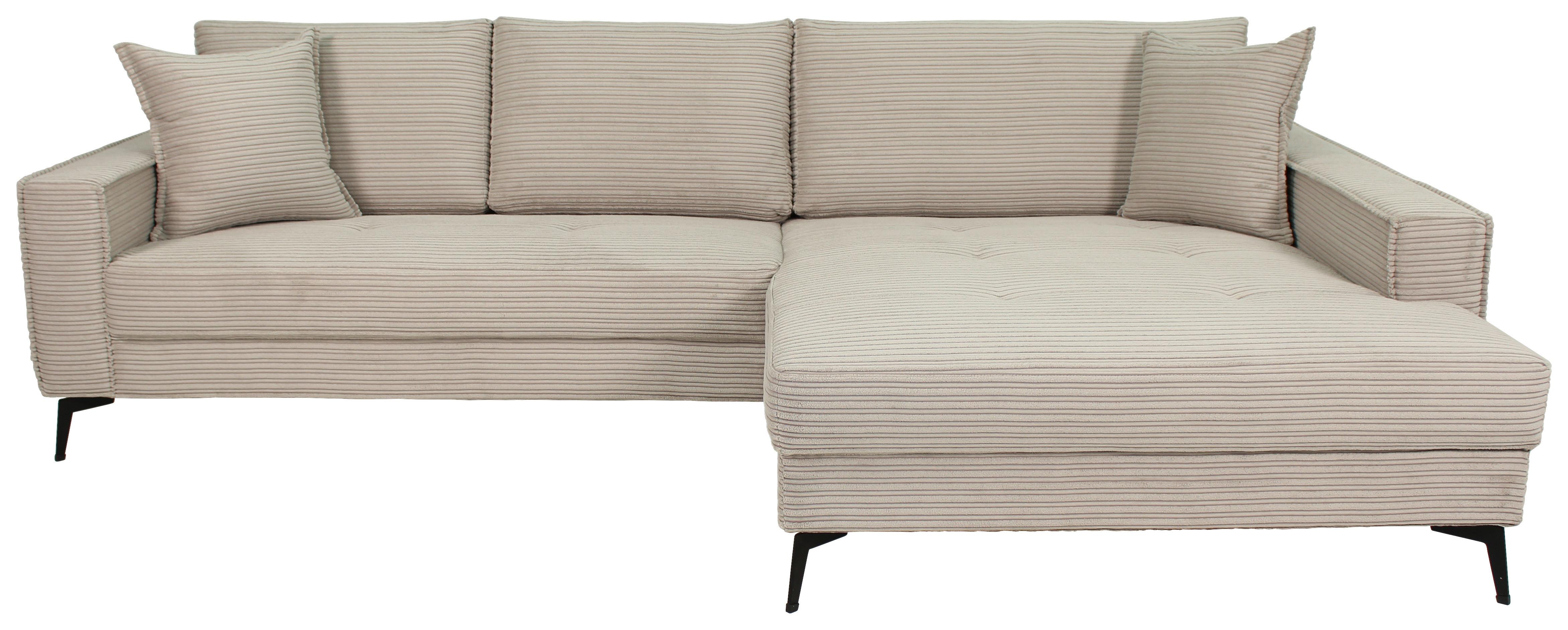 Ecksofa Zero Hellgrau/Beige 286x173 cm - Beige/Hellgrau, Trend, Textil (286/173cm)