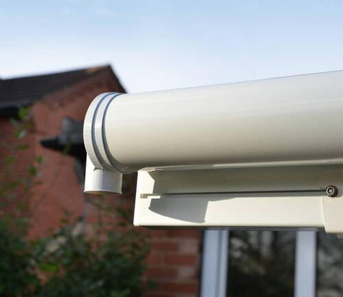 Terrassenüberdachung Palram Sierra 230x670 cm Weiß - Weiß, Basics, Metall (670/257/230cm)