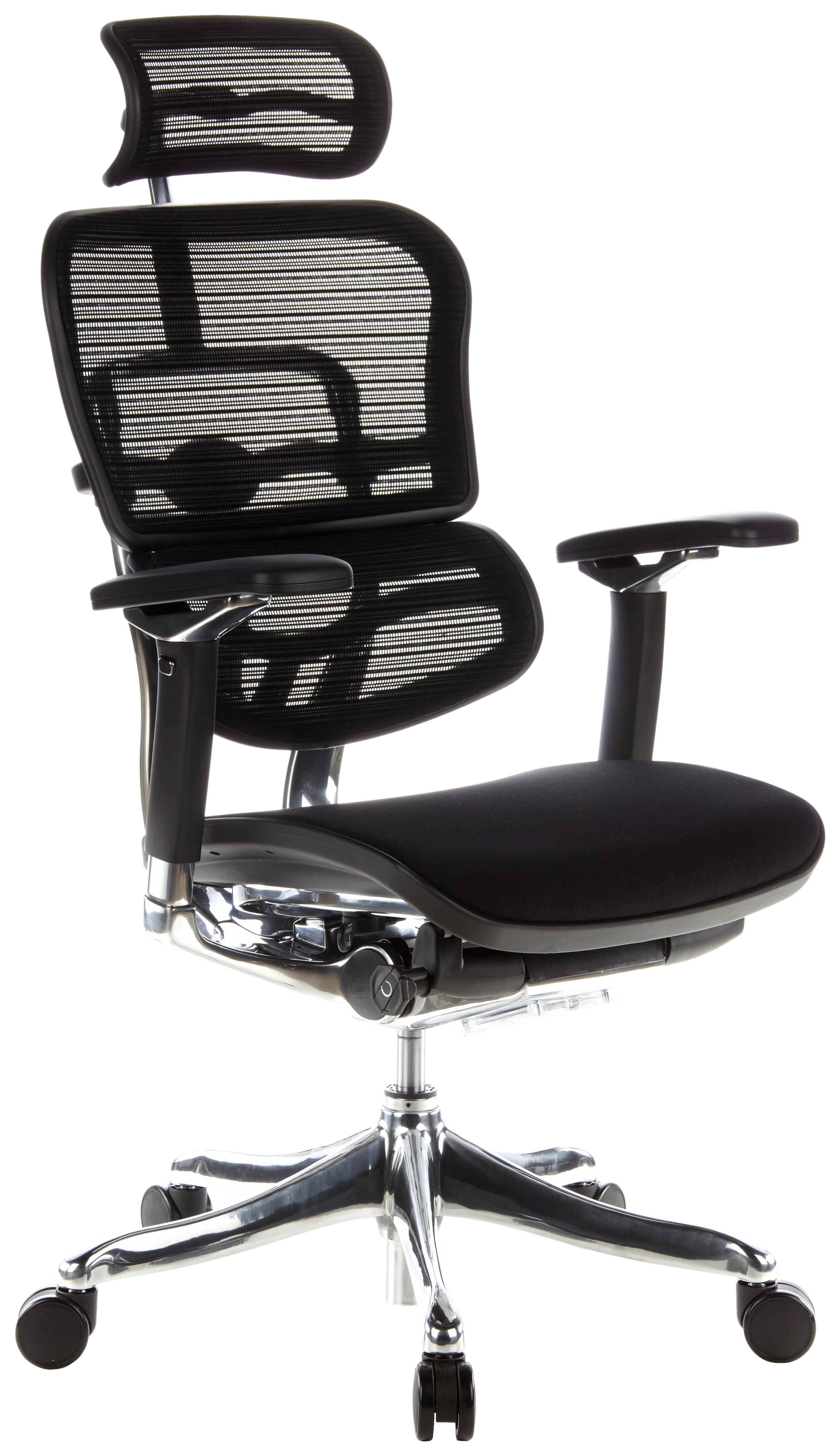 Drehstuhl Ergohuman Ultra G Grau B: 65 Cm - Silberfarben/Grau, MODERN, Kunststoff/Textil (65/114 - 132/60cm) - MID.YOU