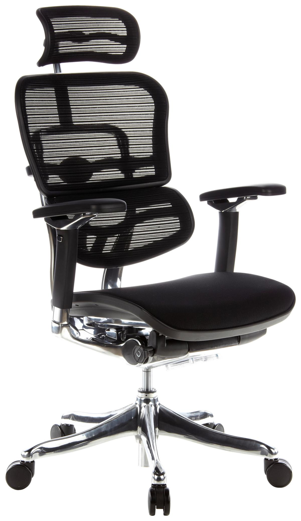 Drehstuhl Ergohuman Ultra G Grau B: 65 Cm - Silberfarben/Grau, MODERN, Kunststoff/Textil (65/114 - 132/60cm) - MID.YOU