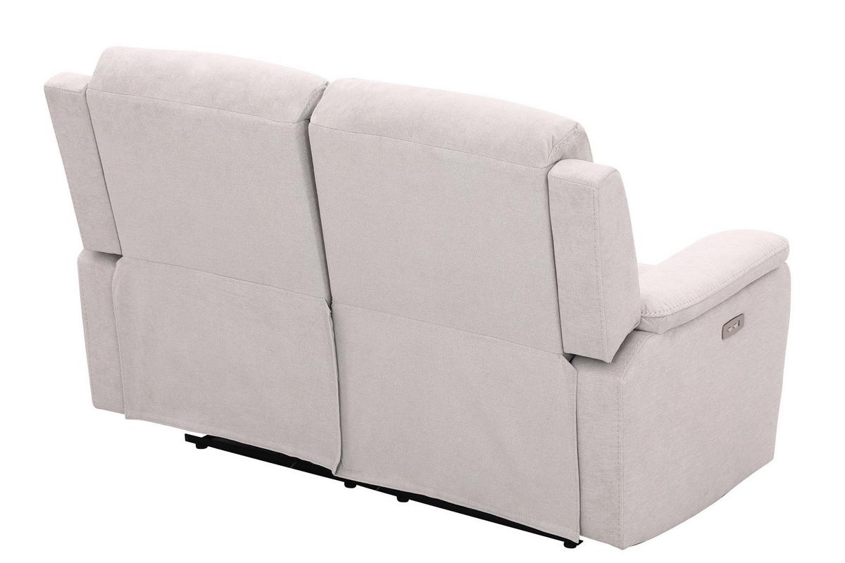 Dvojmiestna relaxačná pohovka, MANCHESTER, béžová - čierna/béžová, Konventionell, textil/plast (153/102/93cm) - Based