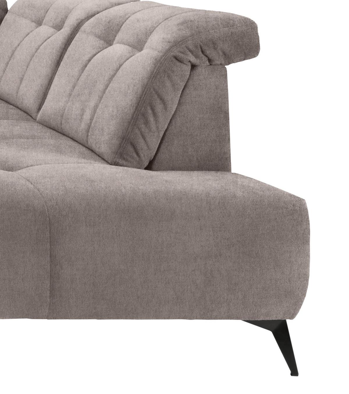 Ecksofa, Sitzvorzug Elektrisch Sano, Taupe, 180x337x200 Cm - Taupe/Schwarz, MODERN, Textil (180/337/200cm) - Livetastic