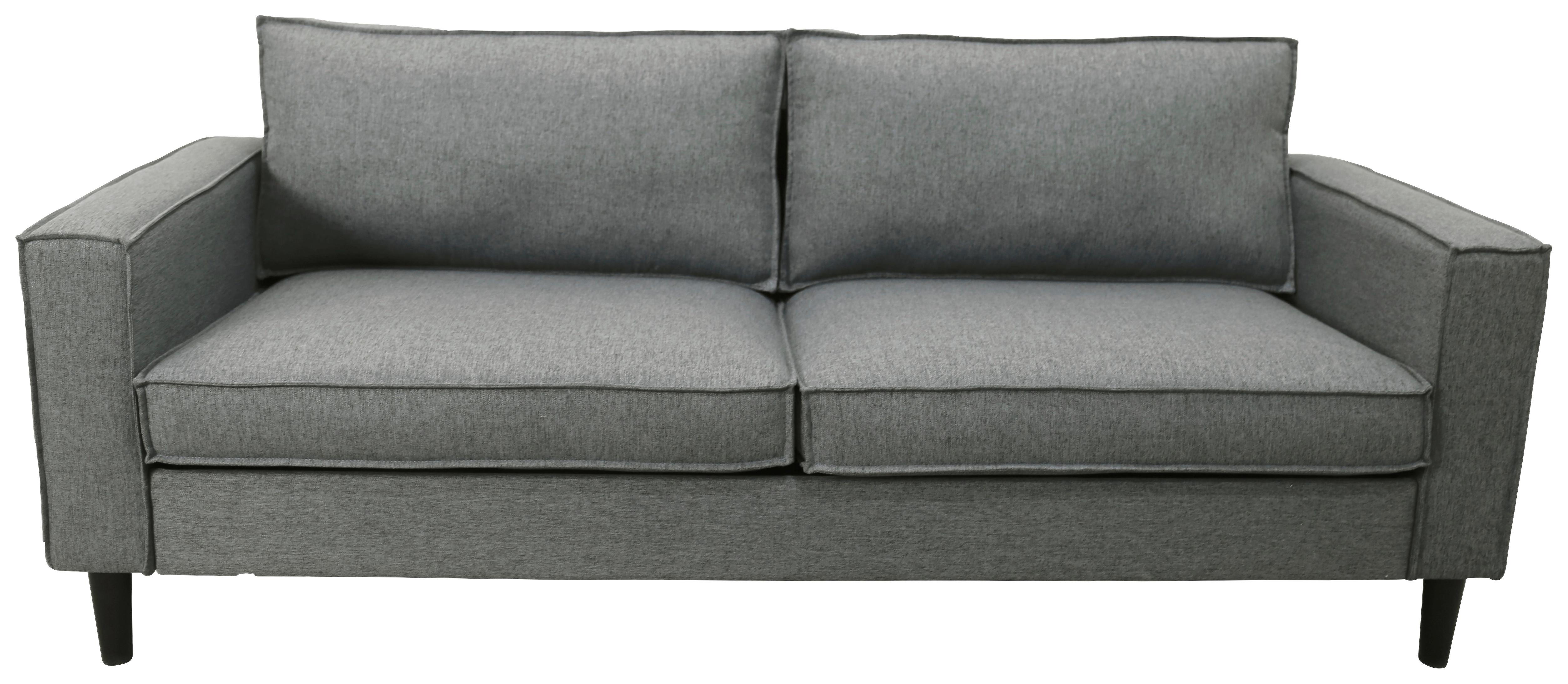 3-sitzer-sofa Beluna Hellgrau B: 198,5 Cm - Hellgrau/Schwarz, Basics, Textil (198,5/84/83cm) - P & B