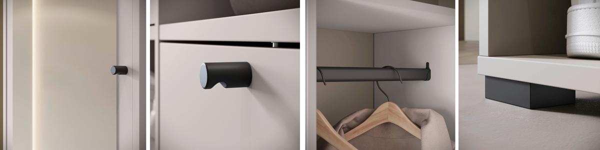 Garderobe Dino Beige-Kaschmir B: 90 Cm - Kaschmir/Beige, Trend, Holzwerkstoff (90/190/33cm)