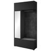 Garderobe Tejo Schwarz B: 115 Cm - Schwarz, Trend, Holzwerkstoff (115/231,9/37,5cm) - P & B