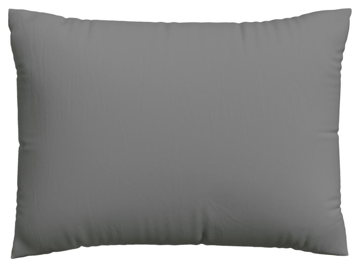 Kopfpolsterbezug Woven Satin - Grau, Basics, Textil (70/90cm) - Schlafgut