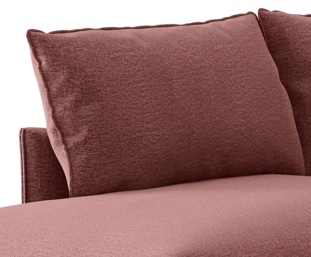 Ecksofa Samos Altrosa S: 204x267 Cm - Altrosa/Schwarz, Design, Textil (204/267cm) - Livetastic