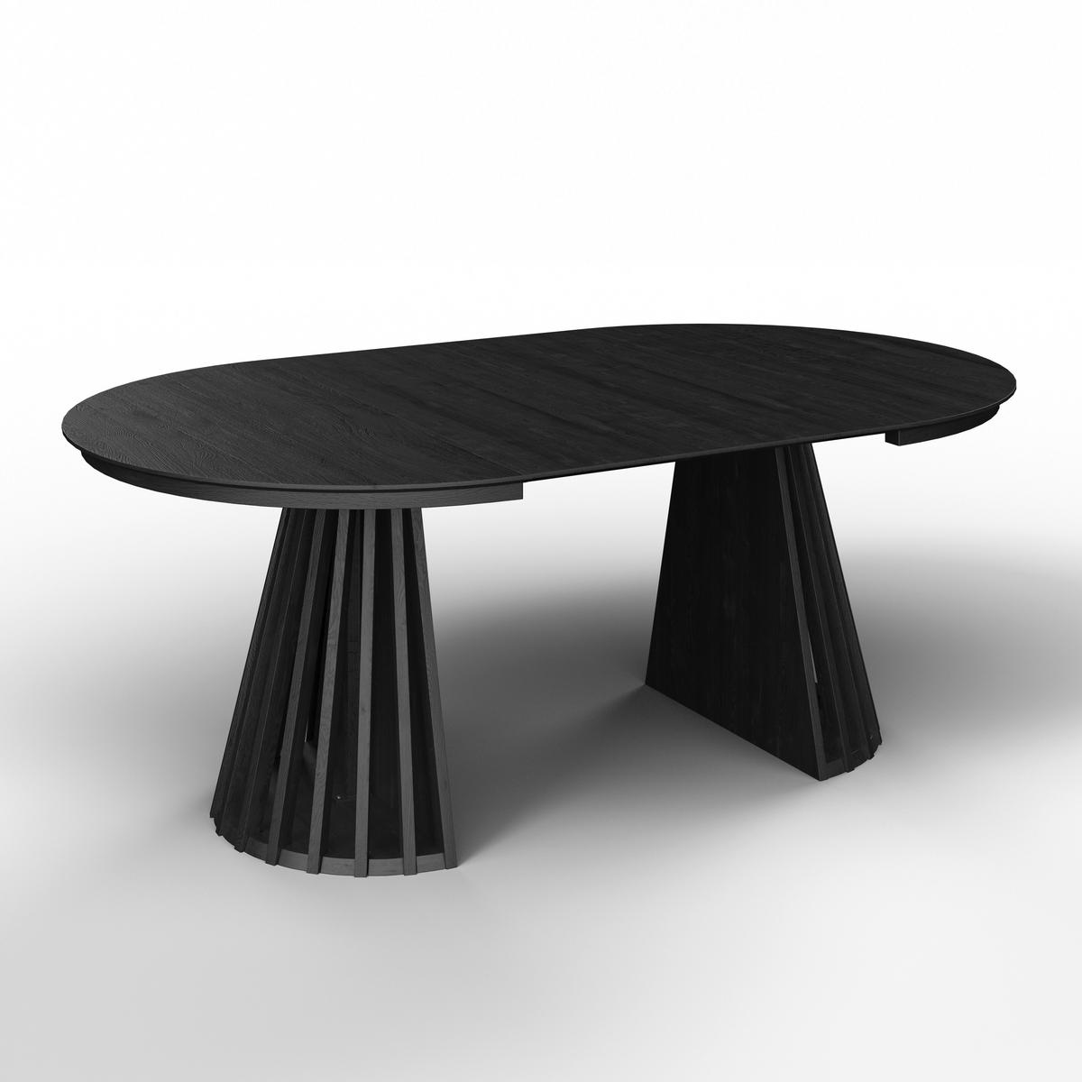 Rozťahovací stôl ENNIO 120 - čierna, Modern, drevo/kompozitné drevo (120-160/120/76cm) - Bessagi Home