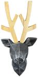 Dekohirsch in creme und grau aus Holz Dekohirsch in creme und grau aus Holz