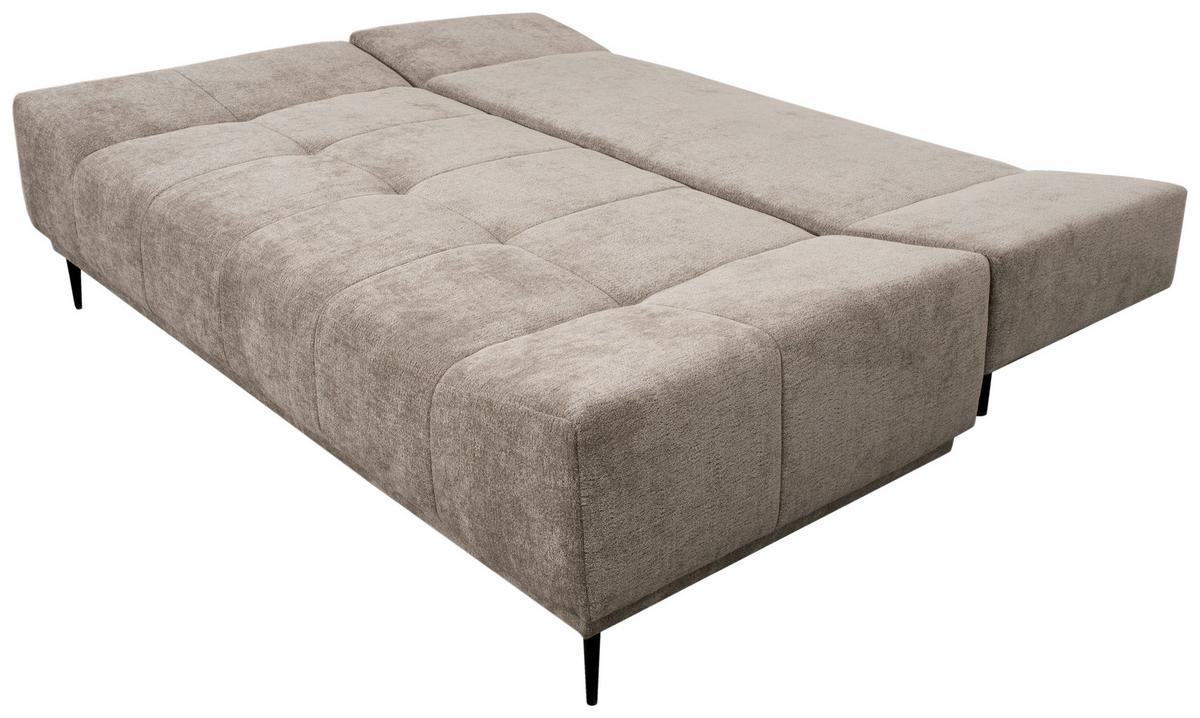 Schlafsofa Malpenza Braun B: 199 cm - Schwarz/Braun, Trend, Textil (199/91/110cm)