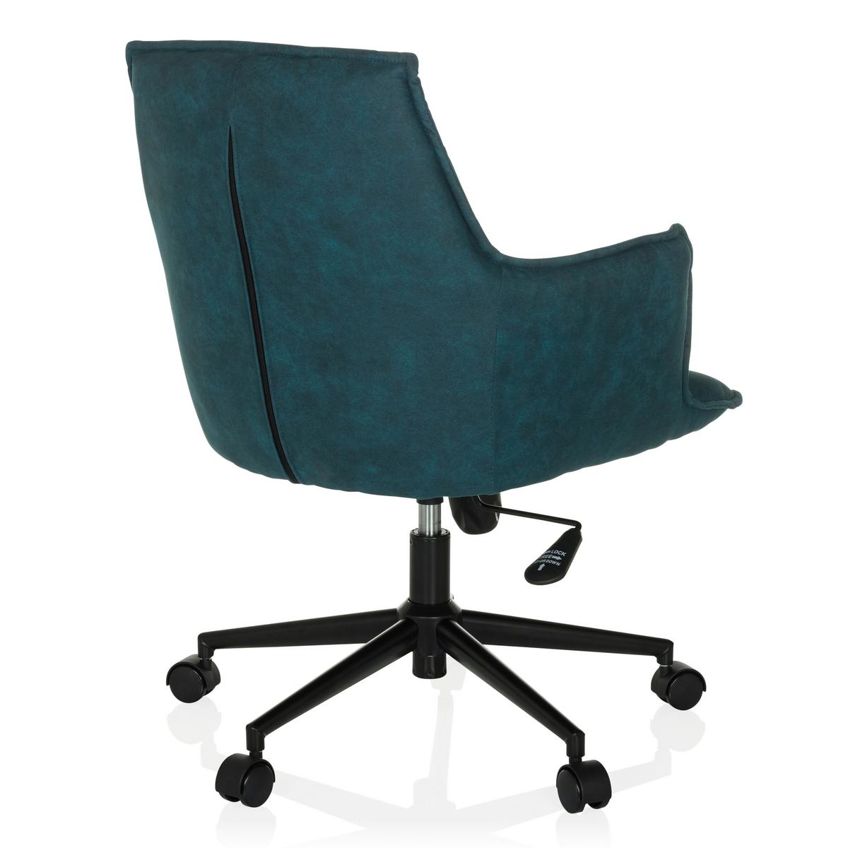 Drehstuhl Solao Life Dunkelblau B: 54 cm - Schwarz/Dunkelblau, MODERN, Kunststoff/Textil (54/85/70cm) - MID.YOU