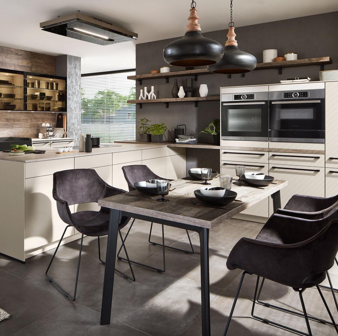 Einbauküche Eastbourne Frei Planbar Modernes Design - Weiß, MODERN, Holzwerkstoff - Vertico
