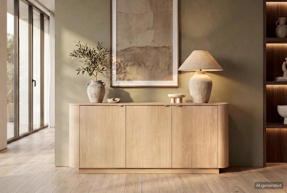 Sideboard Adriatico Eichefarben B: 181 cm - Eichefarben, Design, Holzwerkstoff (181/76/43cm) - MID.YOU