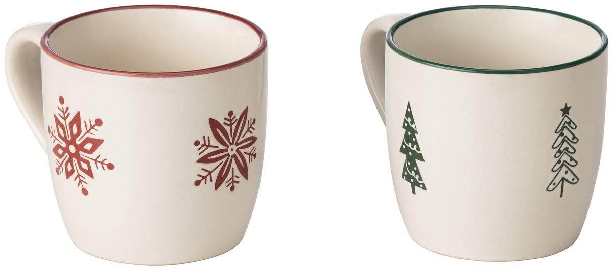 Tasse Tanja - Bordeaux/Grün, Basics, Keramik (350ml) - Luca Bessoni