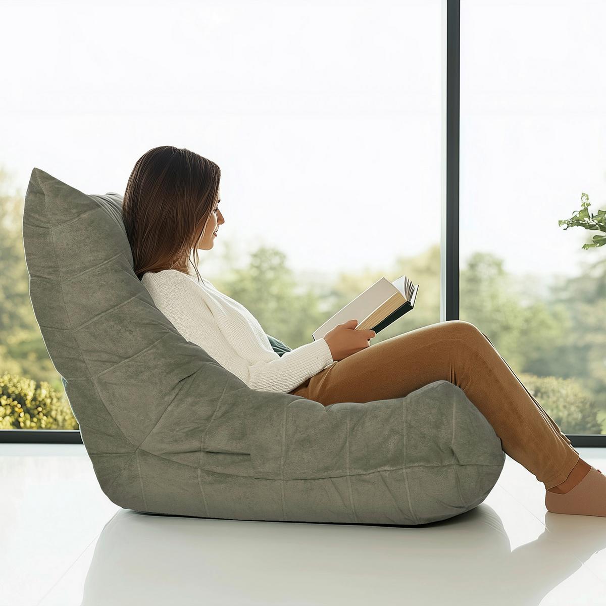 Loungesessel Sitzolo Salbeigrün B: 90 cm - Salbeigrün, MODERN, Textil (90/72/100cm) - MID.YOU