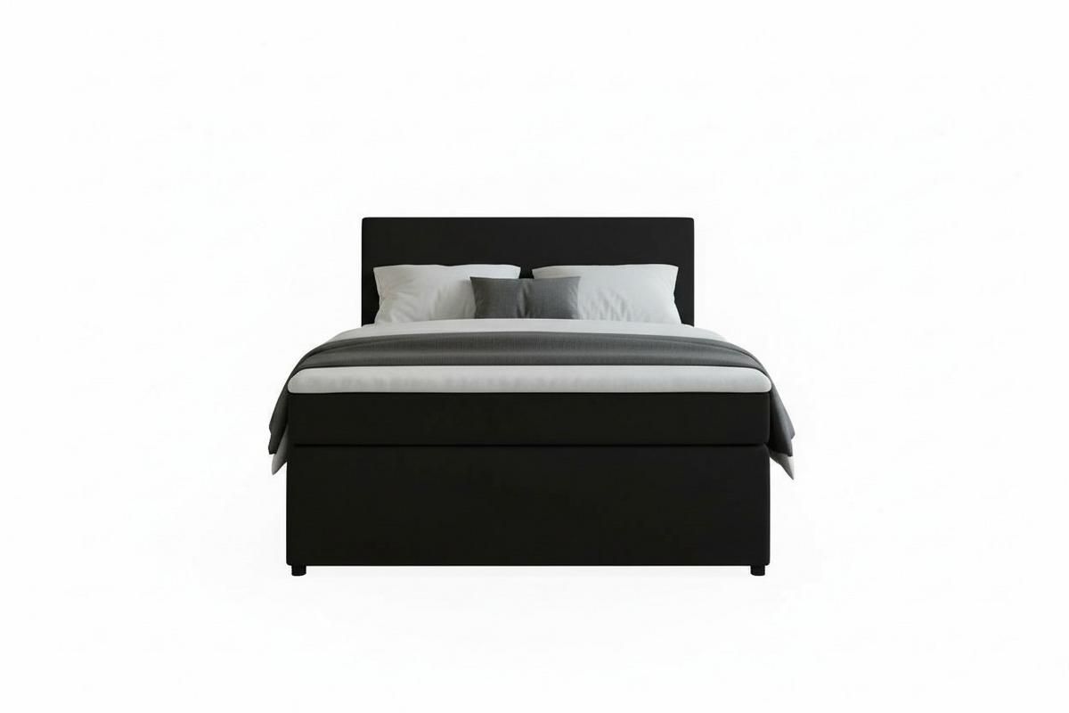 Boxspringbett Togo 140 140x200 Graphitfarben - Graphitfarben/Schwarz, MODERN, Holzwerkstoff/Textil (140/200cm) - MID.YOU