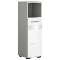 Unterschrank Copa B: 30 cm Weiß/Grau - Weiß Hochglanz/Schwarz, MODERN, Holzwerkstoff (30/95/30cm) - MID.YOU