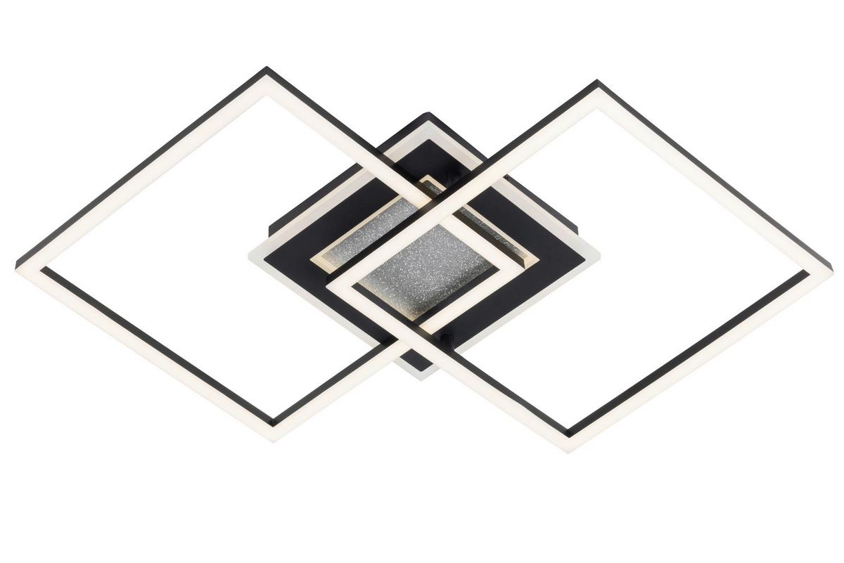 LED-DECKENLEUCHTE 40W, 220-240V - Schwarz/Weiß, Basics, Kunststoff/Metall (75/47/8cm) - Luca Bessoni