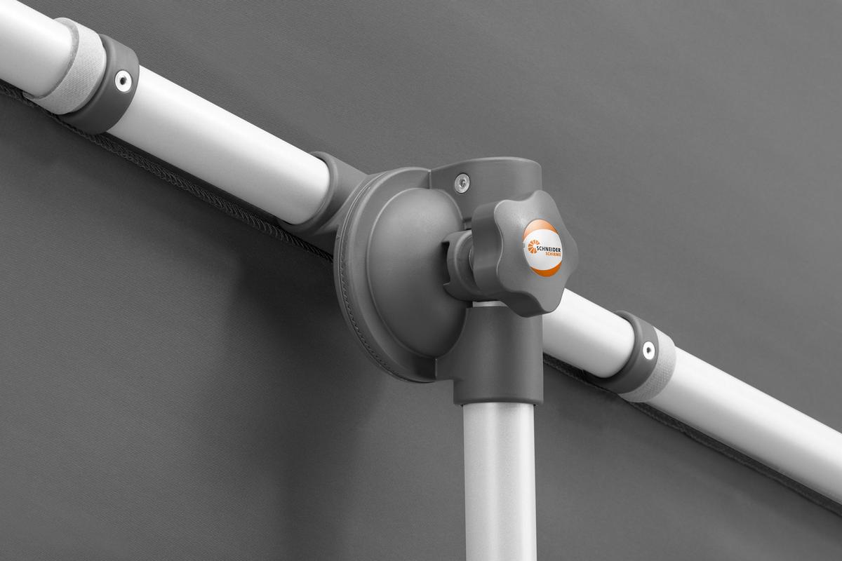 Ampelschirm Novara BxHxT: 190x188x140 cm Anthrazit - Anthrazit, Basics, Textil/Metall (190/188/140cm) - Schneider