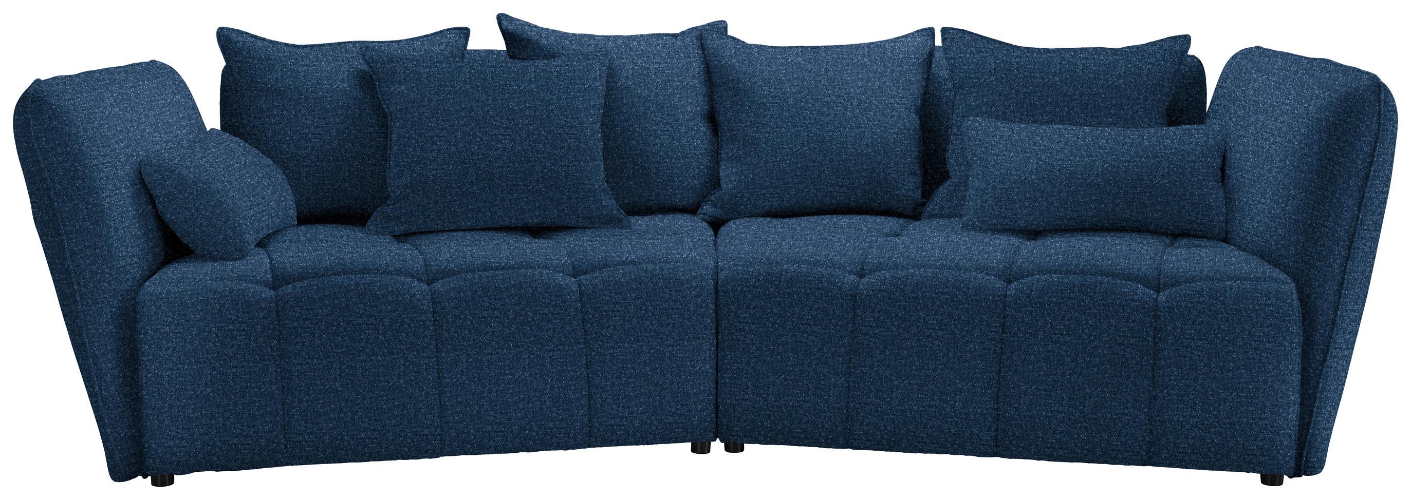 Boxspringová pohovka SOFI, tmavomodrá - čierna/tmavomodrá, Modern, textil (294/93/152cm) - Premium Living