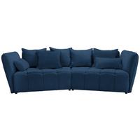 Boxspringová pohovka SOFI, tmavě modrá - černá/tmavě modrá, Moderní, textil (294/93/152cm) - Premium Living
