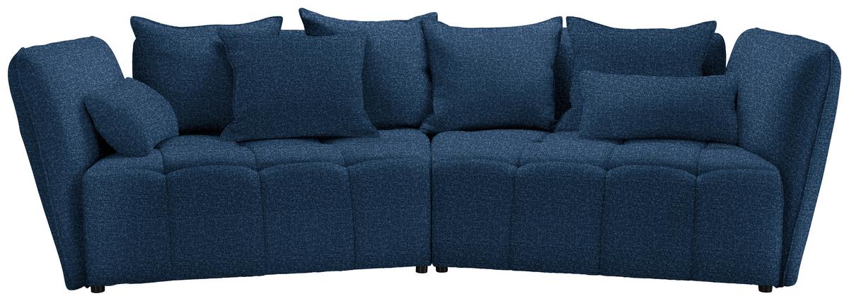 Boxspringová pohovka SOFI, tmavě modrá - černá/tmavě modrá, Moderní, textil (294/93/152cm) - Premium Living